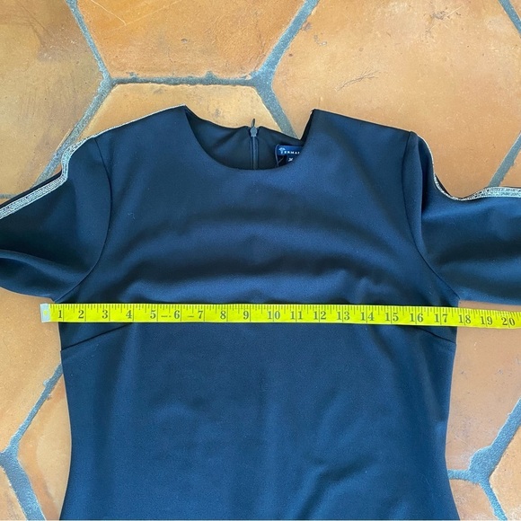 Ermanna Formal Rhinestone Midi Dress Evening Cocktail Elegant Party Size 36 US 6 - Picture 8 of 8